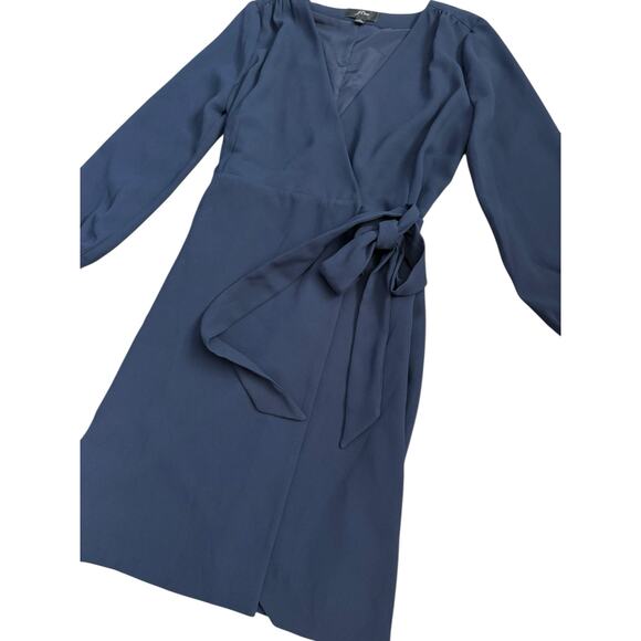 J. Crew 365 Crepe Career Wrap Dress Navy Blue Size 8‎ - Picture 7 of 11